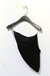 Un Morceau lace velvet stitching twists tube top UM231SZ18 black PUM37